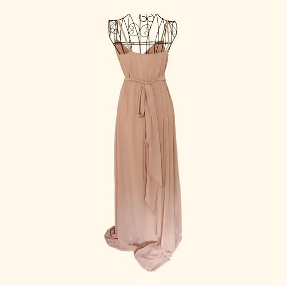Show Me Your Mumu Liz Maxi Dress in Soft Beige Chiffon  XS - Picture 5 of 8